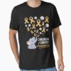 Cute Elephant Gold Balloons Childhood Cancer Awareness Month — graphic tee