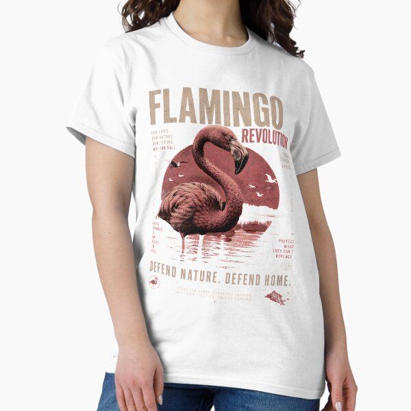 Flamingo Revolution Defend Home — graphic tee