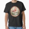Funny Flamingo Gift Pink By Diet Iconic By Nature Vintage Naturalist Flamingo Print Birdwatcher Gift Flamingo Sticker Ar — graphic tee