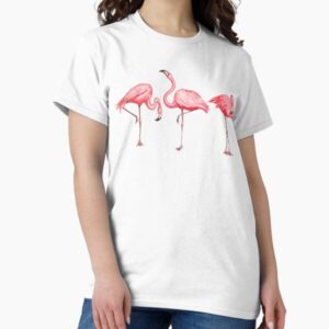 Flamingo Pattern - Black — graphic tee