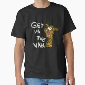 Healthy Harold - get in the van white text — graphic tee