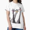 Funny giraffe with Cool glasses — graphic tee