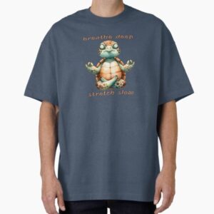 Funny Turtle Yoga - Breathe Deep - Stretch Slow — graphic tee