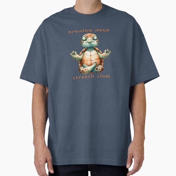 Funny Turtle Yoga - Breathe Deep - Stretch Slow — graphic tee