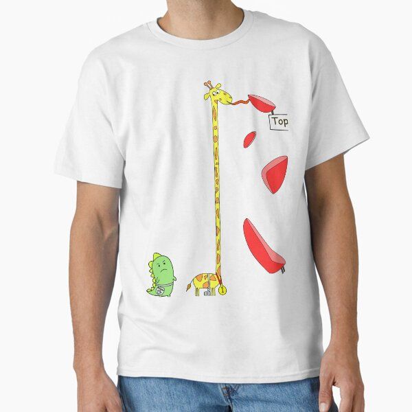 Giraffe and Dino climbing | Climbing competition | Bouldering — graphic tee